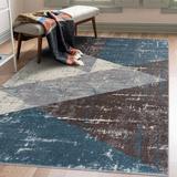 Keen Home Design Geometric 5x8 Area Rugs Elite Collection Non-Shedding Kitchen Living Room Bedroom Dining Room Entryway Area Rug Actual Size: 5â€™3â€™â€™ x 7â€™7â€™â€™