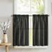 Faux Silk Solid Dupioni CafÃ© Tier Curtains Window Treatment Kitchen Home DÃ©cor