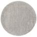 SAFAVIEH Fontana Jamie Solid Plush Shag Area Rug Grey 5 3 x 5 3 Round