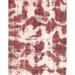 Ahgly Company Indoor Rectangle Abstract Deep Rose Pink Abstract Area Rugs 4 x 6