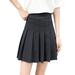 Tregren Women s Girls Casual High Waist Pleated Short Skirts School Flared Mini A-line Skateboard Tennis Skirt