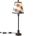 Black & White Farmhouse Collection - Plaid Buffet Table Lamp