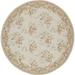 Aubusson Weave 982512 14 x 14 ft. Belfort Flat Woven Round Area Rug Ivory & Peach