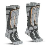 2 Pairs Ski Socks Mens and Women Warm Merino Wool Ski Socks for Skiing Snowboarding Non-Slip Knee-high Wool Ski Socks