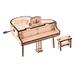 DIY Wooden Music Box Hand Crank Musical Mechanism Grand Piano Model - for boys and girls When Christmas/Birthday/ Day