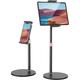 Tablet Stand Holder Adjustable Height Tablet & Phone Stand for Desk 360 Rotating Aluminum Metal Tablet Stand Mount Compatible for Pro Air Mini Samsung Kindle (4.7 -12.9 )