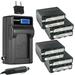 Kastar 4-Pack NP-F970 Battery and LCD AC Charger Compatible with Sony NP-F330 NP-F550 NP-F570 NP-F730 NP-F750 NP-F770 NP-F780Exp NP-F930 NP-F950 NP-F960 NP-F970 Pro NP-F980 Pro NP-F980 Exp NP-F990 Pro