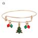 Kayannuo Christmas Clearance Christmas Bracelet Charms For Women Girls Thanksgiving Holiday Bell Santa Expandable Crystal Bracelet Jewelry