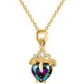 Kayannuo Christmas Clearance Love Pendant Heart Shaped Diamond Necklace Women Crystals Necklaces Anniversary Day Birthday Valentine s Day Jewelry Gifts For Girlfriend