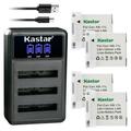 Kastar 4 Pack NB-11L Battery and LCD Triple USB Charger Compatible with Canon PowerShot A2600 A2600 IS PowerShot A3400 A3400 IS PowerShot A3500 A3500 IS PowerShot A4000 A4000 IS IXY 110F IXUS 150