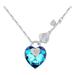 Kayannuo Christmas Clearance Ladies Fashion Rose Love Heart Diamond Pendant Necklace Mother s Day Gift Jewelry