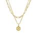 Kayannuo Christmas Clearance Gold Plated Chain Necklace For Women Hexagon Letter Pendant Layering Necklace Gifts For Women