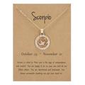 Kayannuo Christmas Clearance Twelve Constellation Pendant Elegant Gold Tone Chain Necklaces Letter Horoscope