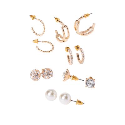 Women's Stud & Hoop Set by Accessories For All in Gold