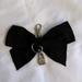 Jessica Simpson Bags | Jessica Simpson Black Bow Purse Bag Wristlet Charm Keychain | Color: Black/Silver | Size: Os