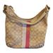 Coach Bags | Coach Heritage Stripe Hobo Bag | Color: Cream/Pink | Size: Os