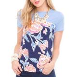 Lilly Pulitzer Tops | Lilly Pulitzer Emma Pom Poms Scalloped Floral Top | Color: Blue/Pink | Size: Xs