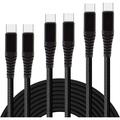 Dual 3Pack USB-C 20W Braided Cables Compatible with Android Tablets/Windows/PC/ Mice/Digital Camera s fast Gig Speeds! Three Hi-Speed Cables of 3ft/6ft/10ft (Black)