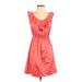 Forever 21 Casual Dress - Party Scoop Neck Sleeveless: Pink Print Dresses - Women's Size Small