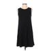 Lou & Grey for LOFT Casual Dress - A-Line Crew Neck Sleeveless: Black Solid Dresses - Women's Size 2X-Small