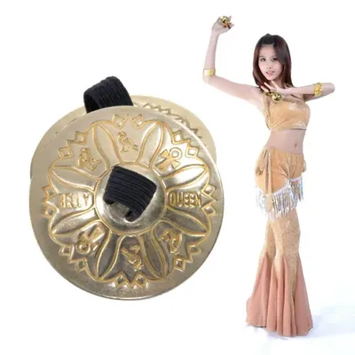 Cymbales à doigts en cuivre pour la danse du ventre accessoires de décoration 1 paire