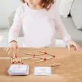 Matchstick Maths Puzzle Games pour enfants Montessori Stick dos Toy Problème Mis en œuvre Math