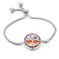 Bracelet en Zircon couleur arbre de vie pour femmes réglable diffuseur d'huile essentielle