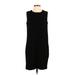 Cynthia Rowley TJX Casual Dress - Shift: Black Solid Dresses - Women's Size 2