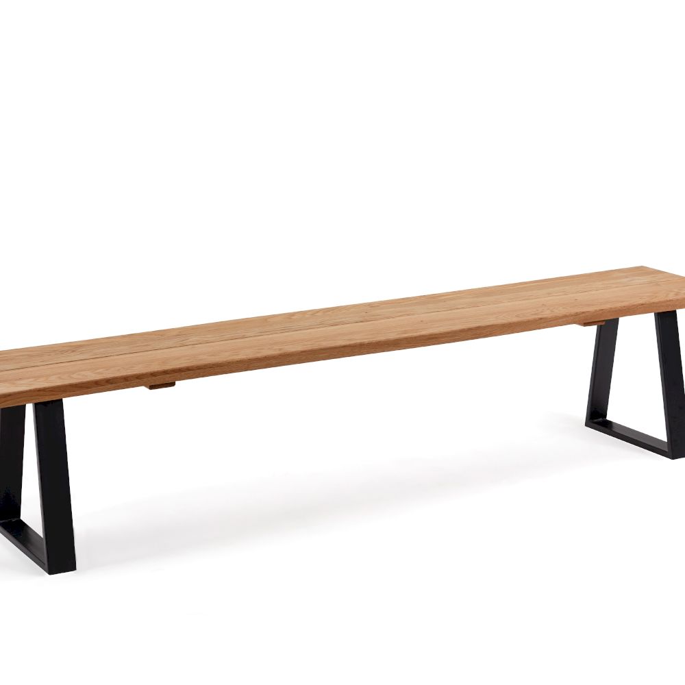 Schösswender »Oviedo« Wildeiche Baumkante Sitzbank IV 220 cm / ohne Lehne