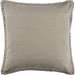 Sevita Light Gray Solid Natural Cotton Square Throw Pillow, Set of 2 or 4