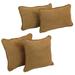 Blazing Needles Delaney Microsuede Throw Pillow Set (Set of 4)