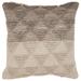 Sevita Gray Color Block Natural Cotton Square Pillow, Feather Filled, Set of 2 or 4