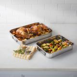 4-Pc Stainless Steel Lasagna Pan & Roaster by BrylaneHome in Stainless Steel