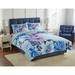 Samantha Floral Quilt Set by BrylaneHome in Blue (Size TWIN)