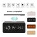 TINKER Fomobest Digital Wooden Alarm Clock with Wireless Charging 3 Alarm LED Display Snooze Sound Control Adjustable Brightness Kids Wood Made Electric Clocks For Bedroom Bedside