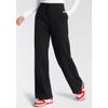 Jogginghose KANGAROOS, Damen, Gr. 34, N-Gr, schwarz, angeraute Sweatware, Obermaterial: 80% Baumwolle, 20% Polyester, unifarben, kontrastfarbene Details, casual, bequem normal, Hosen, mit weitem Bein - NEUE FARBEN