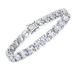 TIKJE 925 Sterling Silver 2-7mm Cubic Zirconia Classic Tennis Bracelet | White Gold Bracelets for Women | Size 6-8.5 inches, 8 inch, Sterling Silver , Cubic Zirconia