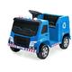 COSTWAY 12V Ride on Car, Battery Powered Garbage Truck with Remote Control, Music, Warning Lights, Horn, Slow Start and 6 Recycling Accessories, Electric Kids Toy Vehicle for 3+ (Blue)
