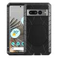 Foluu Case for Google Pixel 7 Pro Case, Pixel 7 Pro Metal Phone Case, Armor Aluminum Metal Shockproof Bumper Frame Case Soft Rubber Silicone Military Hard Case for Google Pixel 7 Pro 2022 (Black)