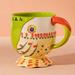 Anthropologie Kitchen | 2 Anthropologie Nib Tortua Bird Hand Glazed Mugs Coffee Tea Cup Green New Tivoli | Color: Green/Yellow | Size: Os
