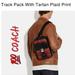 Coach Bags | Nwt Coach Brand Track Pack In Tartan Plaid | Color: Black/Red | Size: 7.25 X 10.75 X 2.25