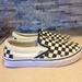 Vans Shoes | Checkered Black & White Slip On Vans | Color: Black/Red/White | Size: 7.5