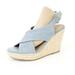 American Eagle Outfitters Shoes | American Eagle Denim Slingback Wedge Sandals - Size 6 | Color: Blue/Cream | Size: 6
