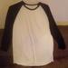 American Eagle Outfitters Shirts | American Eagle Baseball Tee Shirt Size Large | Color: Black/White | Size: L