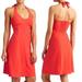 Athleta Dresses | Athleta Pack Everywear Dress Orange Coral Halter | Color: Orange | Size: L