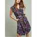 Anthropologie Dresses | Anthropologie 52 Conversations Colloquial Floral Shirt With Pockets Dress | Color: Blue/Red | Size: 10