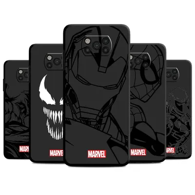 Marvel Ironman SpidSuffolk Black Case Coque pour Xiaomi Casque M3 F4 C40 Figured 5G Bery Pro