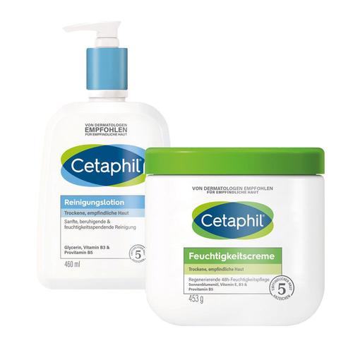 Cetaphil Feuchtigkeitscreme + Reinigungslotion 453+460 ml Set