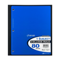 1-Subject Notebook 80 Sheets 3-Hole Punched College Rule (Pack of 3)