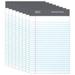 Office DepotÂ® Brand Professional Perforated Pads 5 x 8 Narrow Ruled 50 Sheets Per Pad White Pack Of 8 Pads